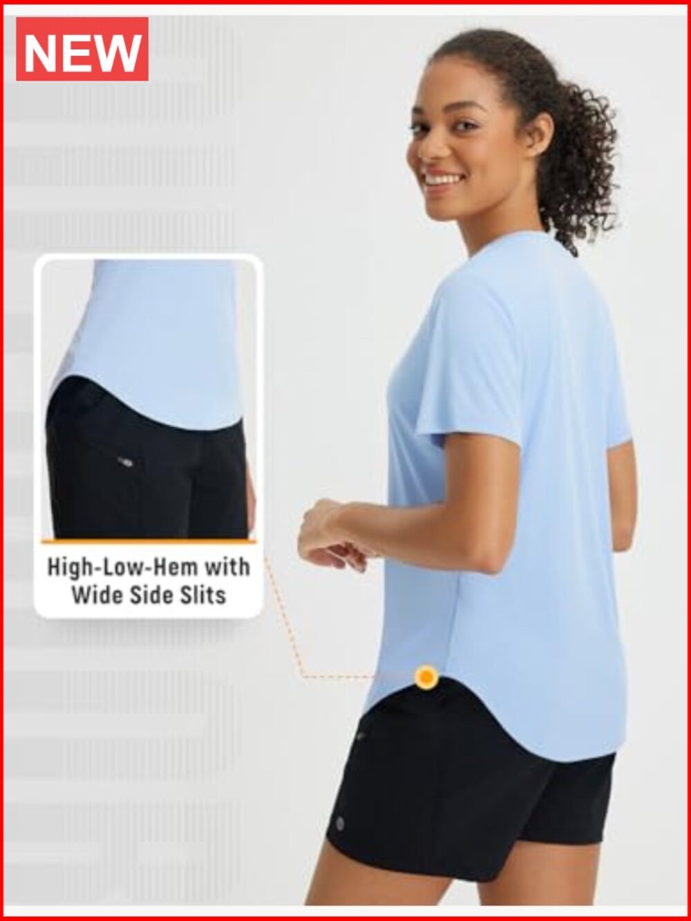 Lightweight Quick Dry UPF 50+ V Neck Loose Fit Short Sleeve Sun Shirt Workout - Picture 5 of 7